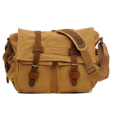 Kylethomasw Men Messenger Shoulder Bag Male Canvas Leather Vintage Patchwork Cross-bag High Qualtiy Daily Crossbody Bags