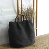 Kylethomasw Women Cotton Linen Shoulder Bag Vintage Simple Bag Cotton And Linen Casual Shopping Bag Large Capacity Tote Bag Purses Handbag