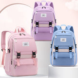 Blue Backpacks for Girls Primary School Grade 1-6 Students Book Bags Lightweight Casual Kids Satchels Boy Knapsack Child Mochila