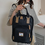 DIEHE Fashion Backpack Canvas Women Backpack Anti-theft Shoulder Bag New School Bag For Teenager Girls School Backpack Female