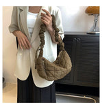 Kylethomasw 2023 New Female Shoulder  Pleated bag Versatile Solid Color Cloud Handbag Casual Adjustable para Crossbody dumpling bag