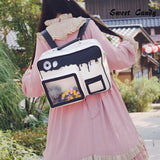 Kylethomasw 14 Inch JK Uniform Bag Backpack One-shoulder Messenger Bag Computer Bag School Bag Doll Bag For Teenage Girls