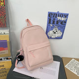 Kylethomasw Fashion Girl Travel Book Backpack Lady Leisure Kawaii Bag Women Solid Color Laptop School Bag Cool Nylon Female College Backpack