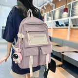 Kylethomasw Female Big Waterproof Back Bag Portable School Backpack For Girl Student Schoolbag Cool Fashion Multipocket Nylon Women Backpack