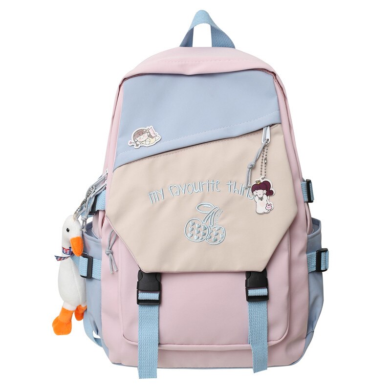 Kylethomasw Lady Trendy Waterproof Bag Girl Travel Book Backpack Female Laptop Leisure College Boys Backpack Fashion Women Nylon School Bags