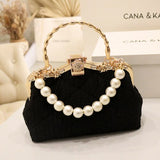 Kylethomasw Fashionable Elegant Celebrity Temperament Pearl Puff Bag Bag Winter New Trend Women's Bag One-shoulder Hand-held Cross-body