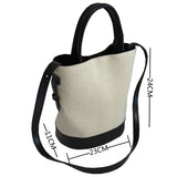 KylethomaswSummer Ladies Simple Canvas Patchwork Bucket Bag New Designer Shoulder Bag Large Capacity Crossbody Bag Female Shopper Bag
