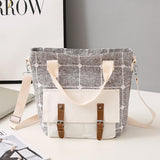 Kylethomasw Fashion Plaid Shoulder bag for women canvas bag student schoolbag Crossbody Bags Korean Harajuku messenger bag female handbag