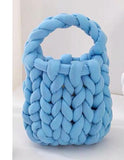 Kylethomasw Casual Thick Rope Woven Women Handbags Designer Crochet Small Tote Bag Luxury Knitted Hand Bags Trend Small Female Purses 2022
