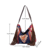 Hand-made Canvas Linen Women's One Shoulder Bag Female Bohemian Style Woman Beach Grassland Retro Sapce Quilted Bags Crossbody