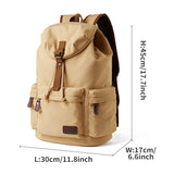 Kylethomasw Men's 14inch Laptop Backpack Vintage Canvas Backpack Unisex Travel Bags USB Charging Schoolbag Student Mochia