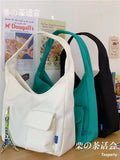 Kylethomasw Japanese Casual Shoulder Bag Women Pure Color Large Capacity Handbags and Purses Student Book Bag Tote Bag Nylon Bag Bolso Mujer