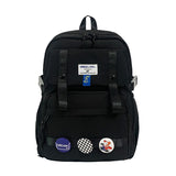 Female Waterproof Purple Teenager Book Bag Fashion Girl Badge Travel Laptop Backpack Women Leisure School Lady Nylon College Bag