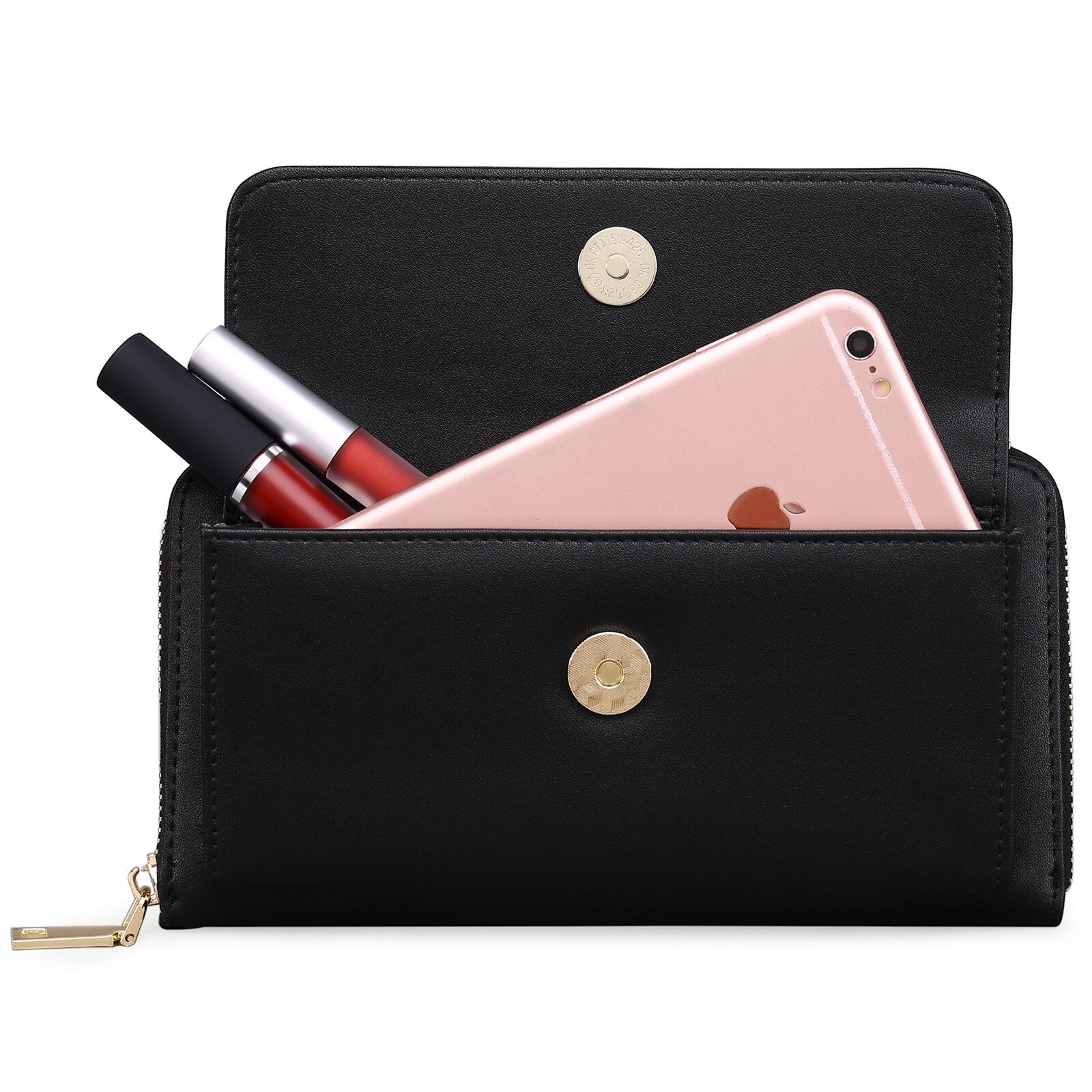 Kylethomasw Brand Designer Women Wallet Genuine Leather Phone Bag Fashion Ladies Crossbody Bag Clutch Bag Credit Card Holder Wallets Women