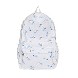 Kylethomasw New Women's Fashion Flower Backpack Waterproof Nylon Backpack Youth High Capacity Student Schoolbag Travel Bag