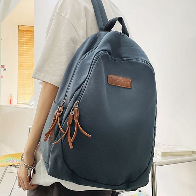 Kylethomasw Vintage Canvas Women Backpack Female Casual Daily Travel Bag High Quality Schoolbag for Teenage Girls Boys Book Knapsack