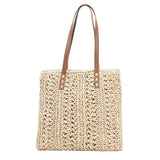 Bags for Women Straw Hand-woven Handbag Lady Casual Solid Color Large Capacity Top-handle Bag Luxury Brand Designer Handbags
