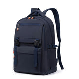 Kylethomasw Men's Women's Backpack School Bag Bookbag Commuter Backpack School Daily Solid Color Oxford Cloth Anti-Slip Adjustable Large Capacity Zipper Black White Blue