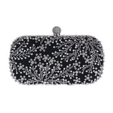 Women's Clutch Bag Crystal Pearl Clutch Purse Luxury Handbag Embroidery Evening Bag Wedding Bag for Bridal Shoulder Bag ZD1529