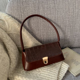 Solid Color PU Leather Handbags For Women 2021 Shoulder Bag Female Small Elegant Totes Lady Handbag Luxury Hand Bag