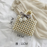 Mini Pearl Bag Handmade Vintage EVA Beaded Fashion Banquet Party Shoulder Bag Female 2021 Wedding Bags Luxury Women's Coin Purse