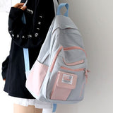 Kylethomasw Harajuku Backpack for Girls Female Kawaii Book Fashion Cute Ladies Bag Waterproof Nylon Backpack Student Women School Bag Laptop