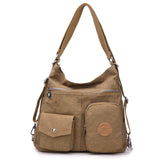 Kylethomasw  3 in 1 Women Bags Multifunction Backpack Shoulder Bag Nylon Cloth Tote Reusable Shopping Bag Ladys Travel Bag Crossbody Bag