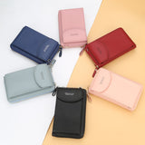 Baellerry Solid Color Small Shoulder Bag Multi-Function Letter Phone Money Women Wallets Pocket Bags Clutch Organizer Storage