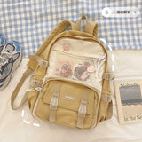 Kylethomasw Cute Girls Backpack Women Large Capacity Ins Simple School Bags for Teens Female Korean Harajuku School Student Bookbag Ladies