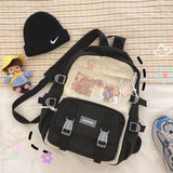 Kylethomasw Cute Girls Backpack Women Large Capacity Ins Simple School Bags for Teens Female Korean Harajuku School Student Bookbag Ladies