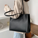 Kylethomasw Solid Color Shoulder Bag Women Hand Bag Ladies PU Leather Women's Office Big Tote Lady High Capacity Handbags And Purses