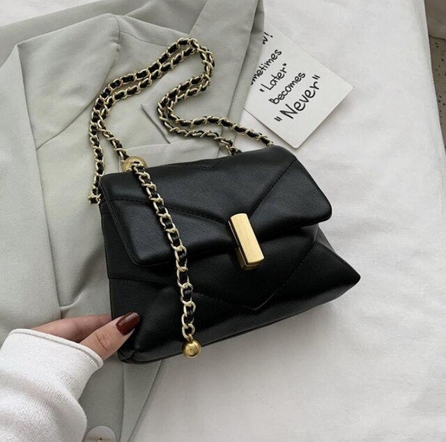 Elegant Female Large Tote bag 2021 Fashion New High quality PU Leather Women's Designer Handbag Chain Shoulder Messenger Bag