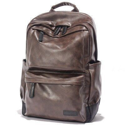 2021 Waterproof 15.6 Inch Laptop Backpack Men Leather Backpacks for Teenager Travel Casual Daypacks Mochila Male
