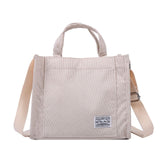 Corduroy Women's Bag Canvas Shoulder Crossbody Bags for Women 2021 Korean Female Handbags Tote Bag with Short Handle Sac A Main