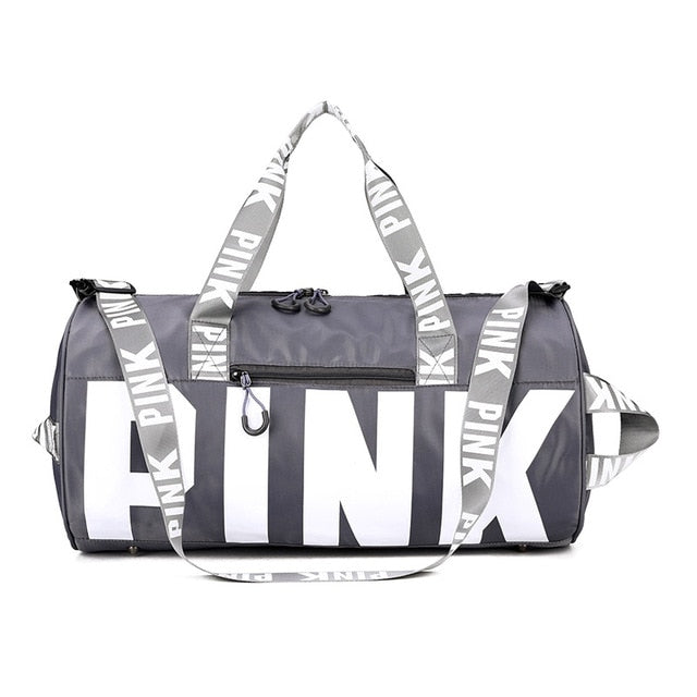 Women Pink Travel Bag Female Fitness Training Duffle Bag for Trip Large Capacity Waterproof Gym Sport Bag