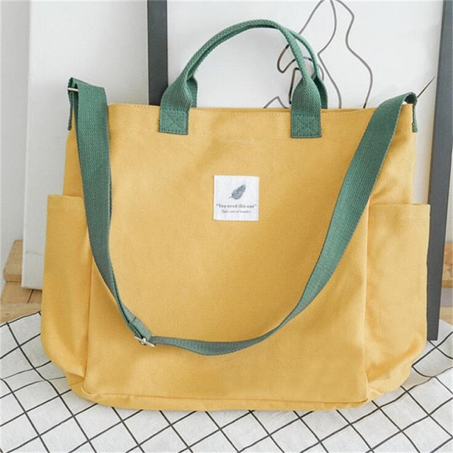 2021 New Canvas Shoulder Bags Environmental Shopping Bag Tote Package Crossbody Bags Purses Casual Handbag For Women