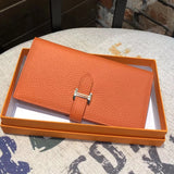 Genuine Leather Womens Luxury Design Wallets  Purse Fashion Long Money Bag Phone Card Holder Clutch 2021 （Light Gold Hardwar)