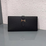Genuine Leather Womens Luxury Design Wallets  Purse Fashion Long Money Bag Phone Card Holder Clutch 2021 （Light Gold Hardwar)