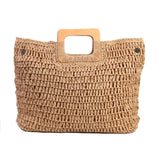 Handbag Vintage Bohemian Straw Bag for Women 2021 Summer Large Capacity Beach Handbag Rattan Handmade Kintted Travel Bags Bolsas