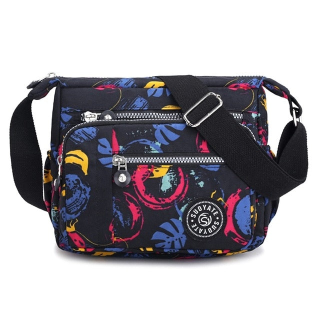 Kylethomasw Fashion Women Shoulder Messenger Bag Nylon Oxford Lightweight Waterproof Zipper Package Large Capacity Travel Crossbody Bag