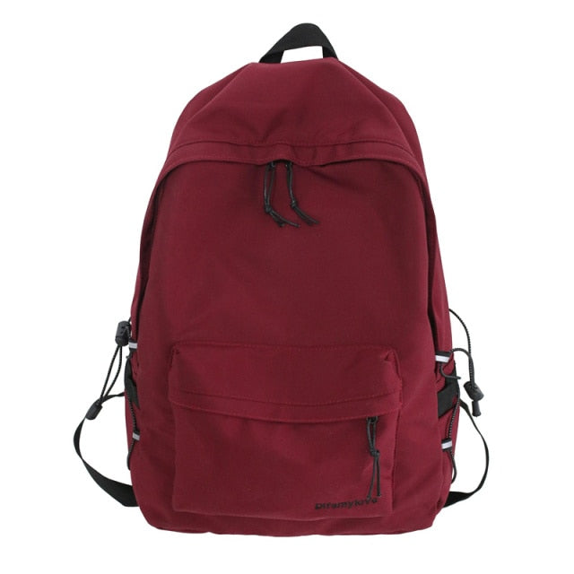 Solid Color Women Rucksack Large School Bag Backpack for Teenage Girls Fashion College Student Back Pack Mochila Feminina 2 Size