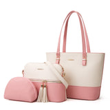 Ceossman Women's Handbag Shoulder Bag 3 PCS Messenger Hand Bag Wallet Ladies Designer Luxury 2021 PU Leather