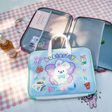 Cute Laptop Bag 11 12 12.9 13.3inch Mac Case Kawaii Korea Women Zipper Bags Travel Business Portable Document Bag Girls Handbag