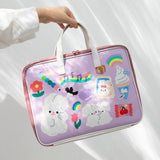 Cute Laptop Bag 11 12 12.9 13.3inch Mac Case Kawaii Korea Women Zipper Bags Travel Business Portable Document Bag Girls Handbag