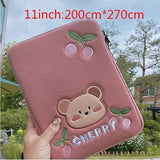 Tablet Case Laptop Storage Bag 11 13 15Inch Embroidery Toast Ipad Liner Bag IPad Protective Cover Sleeve Case Girls Clutch Purse