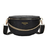 Retro Waist Bag PU Leather Fanny Pack Shoulder Bag Ladies Alligator Pattern Waist Pack Women Belt Bag Multifunctional Chest Bag