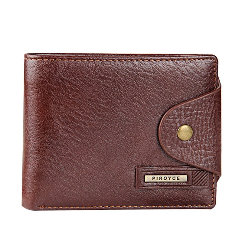 New Brand High Quality Short Men Wallets Genuine Leather  Purse for Male Cluth Card Holder Wallet Men Coin Purse W011