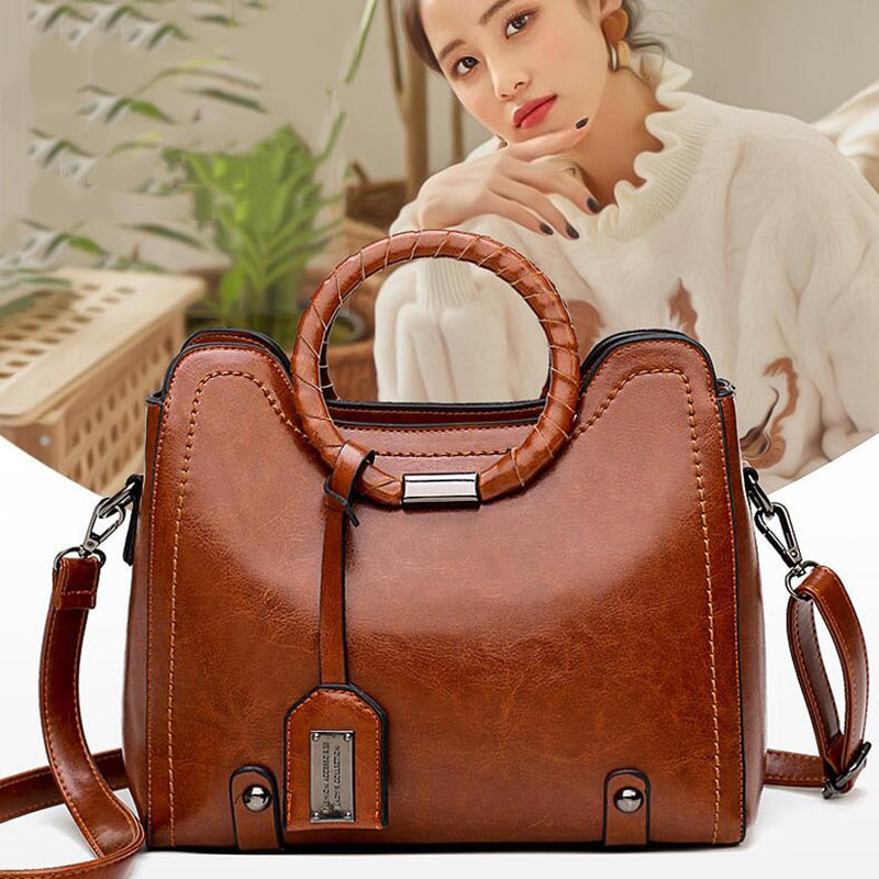 Luxury Brand PU Leather Women's  Bags Ladies vintage High Quality Designer Shoulder Bag for Female retro style