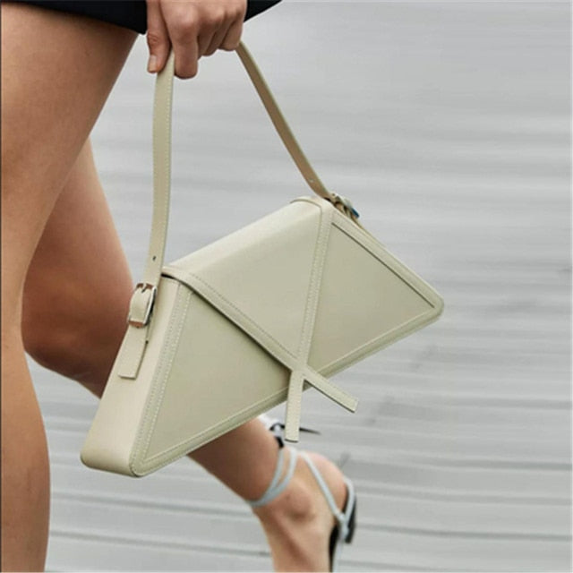 Kylethomasw  Panelled Trapezoid Underarm Bag 2021 Trendy High Quality Leather Shoulder Bag Designer Handbags Luxury Brand Women