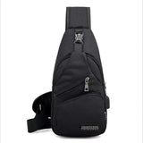 Men Anti Theft Chest Bag Shoulder Bags USB Charging Crossbody Bag School Short Trip Messengers Bags Men's Leather Sling Pack
